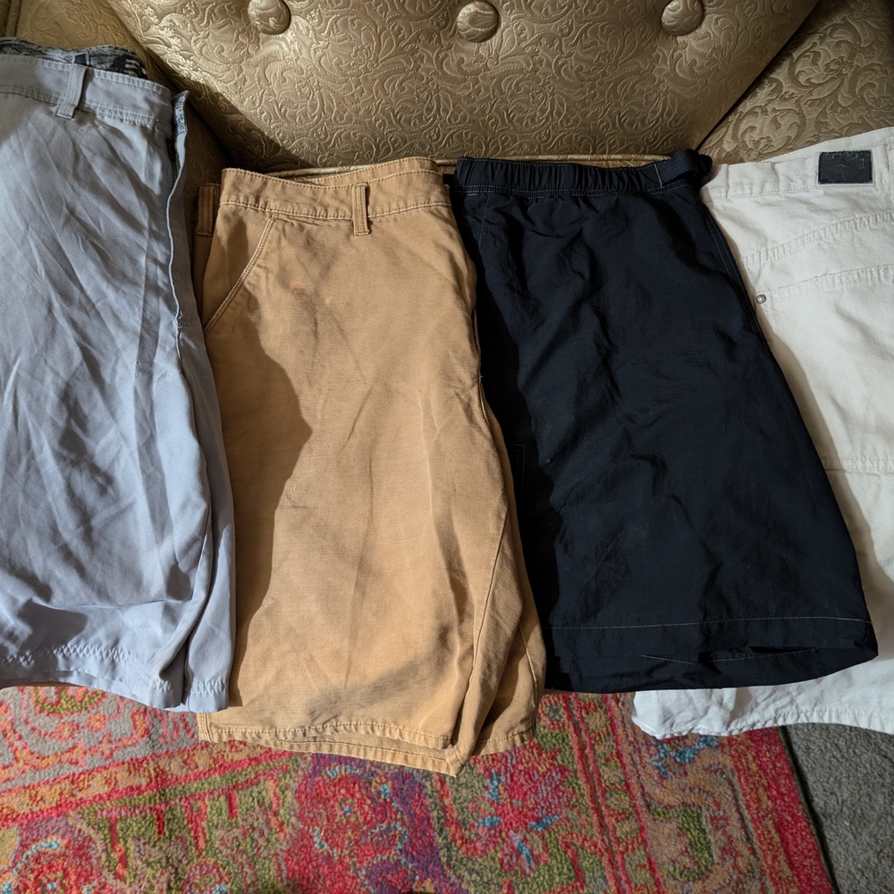 Men's Casual Shorts Set - Gray, Tan, Black, White